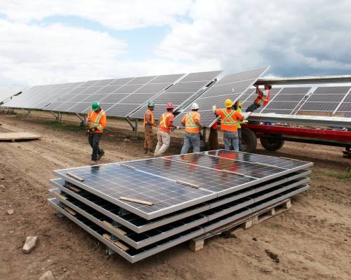 Solar panel installation
